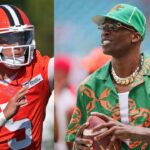 Dillon Gabriel and Chad Johnson