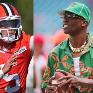 Dillon Gabriel and Chad Johnson