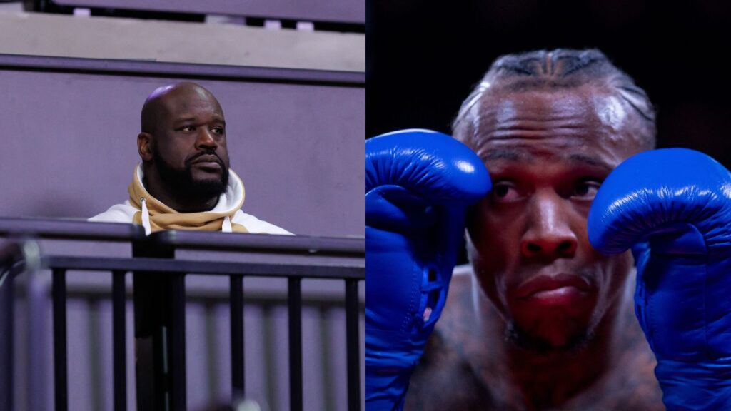 Shaquille O'Neal (L), Dominic Barry (R)