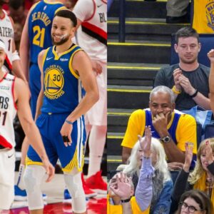 Steph Curry and Seth Curry (L), Dell Curry and Sonya Curry (R)