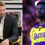 Luka Doncic (L), Bronny James (R)