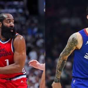 James Harden (L), Austin Rivers (R)