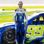 NASCAR Cup Series driver Daniel Suarez (99) during qualifying for the Daytona 500 at Daytona International Speedway.