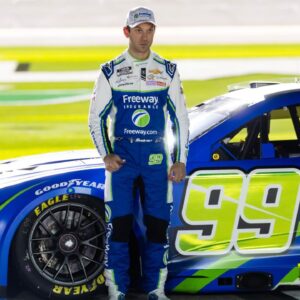 NASCAR Cup Series driver Daniel Suarez (99) during qualifying for the Daytona 500 at Daytona International Speedway.