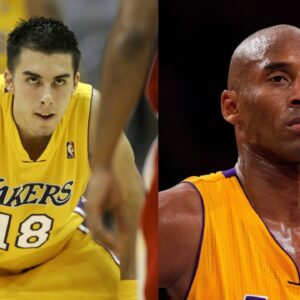 Sasha Vujacic (L), Kobe Bryant (R)