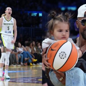 Paige Bueckers (L), Shemar Moore (R)