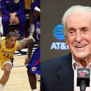 Michael Beasley (L), Pat Riley (R)