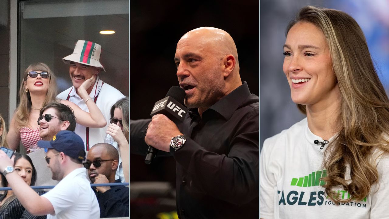 Travis Kelce and Taylor Swift, Joe Rogan and, Kylie Kelce