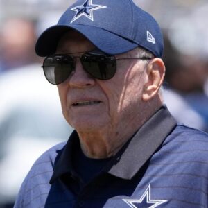 Dallas Cowboys owner Jerry Jones at training camp at the River Ridge Fields.