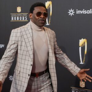 Michael Irvin on the red carpet before the NFL Honors show at Resorts World Theatre.
