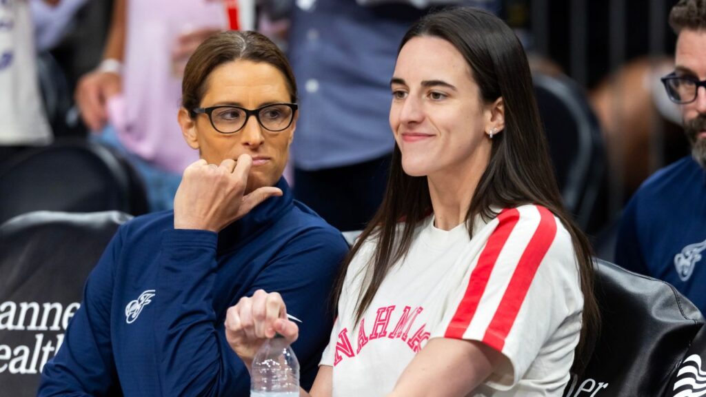 Stephanie White and Caitlin Clark