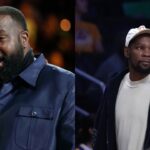 Kendrick Perkins (L), Kevin Durant (R)