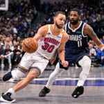 Steph Curry and Kyrie Irving, Warriors v Mavs