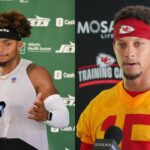 Justin Fileds and Patrick Mahomes