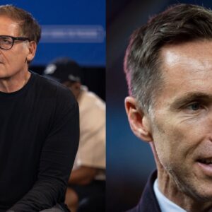 Mark Cuban (L), Steve Nash (R)