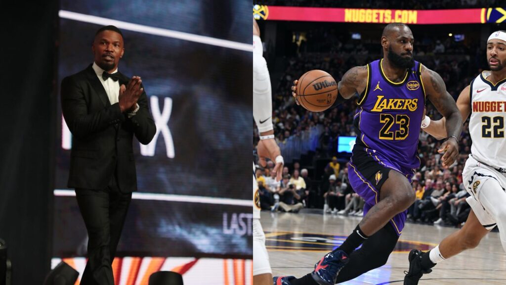 Jamie Foxx (L), LeBron James (R)