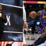 Jamie Foxx (L), LeBron James (R)