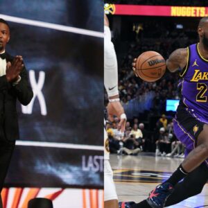 Jamie Foxx (L), LeBron James (R)