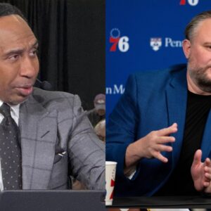 Stephen A. Smith (L), Daryl Morey (R)