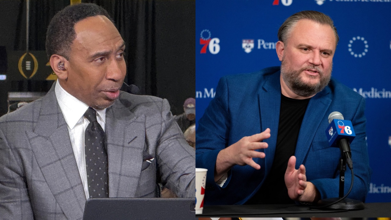 Stephen A. Smith (L), Daryl Morey (R)