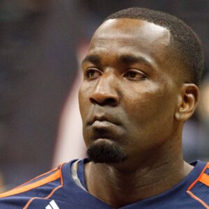 19 December 2012: Oklahoma City s Kendrick Perkins in pregame warmups in Atlanta Hawks 100-92 loss to the Oklahoma City Thunder at Philips Arena in Atlanta, GA.