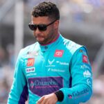 NASCAR Cup Series driver Bubba Wallace (23) during intros during the Goodyear 400 at Darlington Raceway.