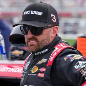 Austin Dillon (3) awaits the start during the Bet MGM 300 at Charlotte Motor Speedway.