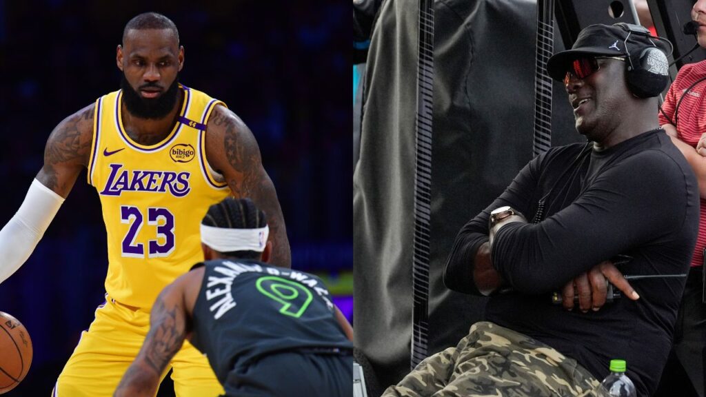 LeBron James (L), Michael Jordan (R)