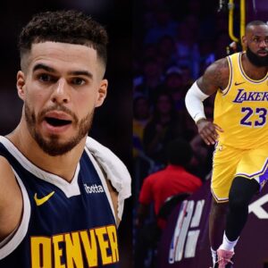 Michael Porter Jr. (L), LeBron James (R)