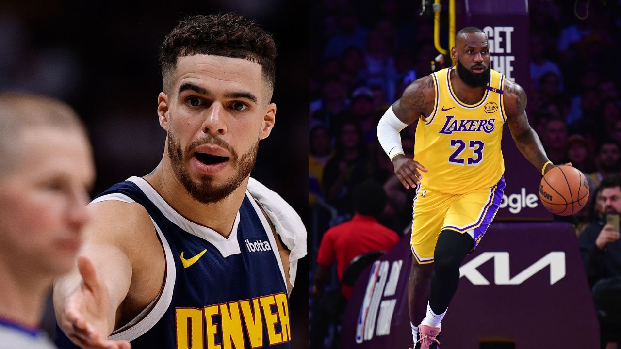 Michael Porter Jr. (L), LeBron James (R)