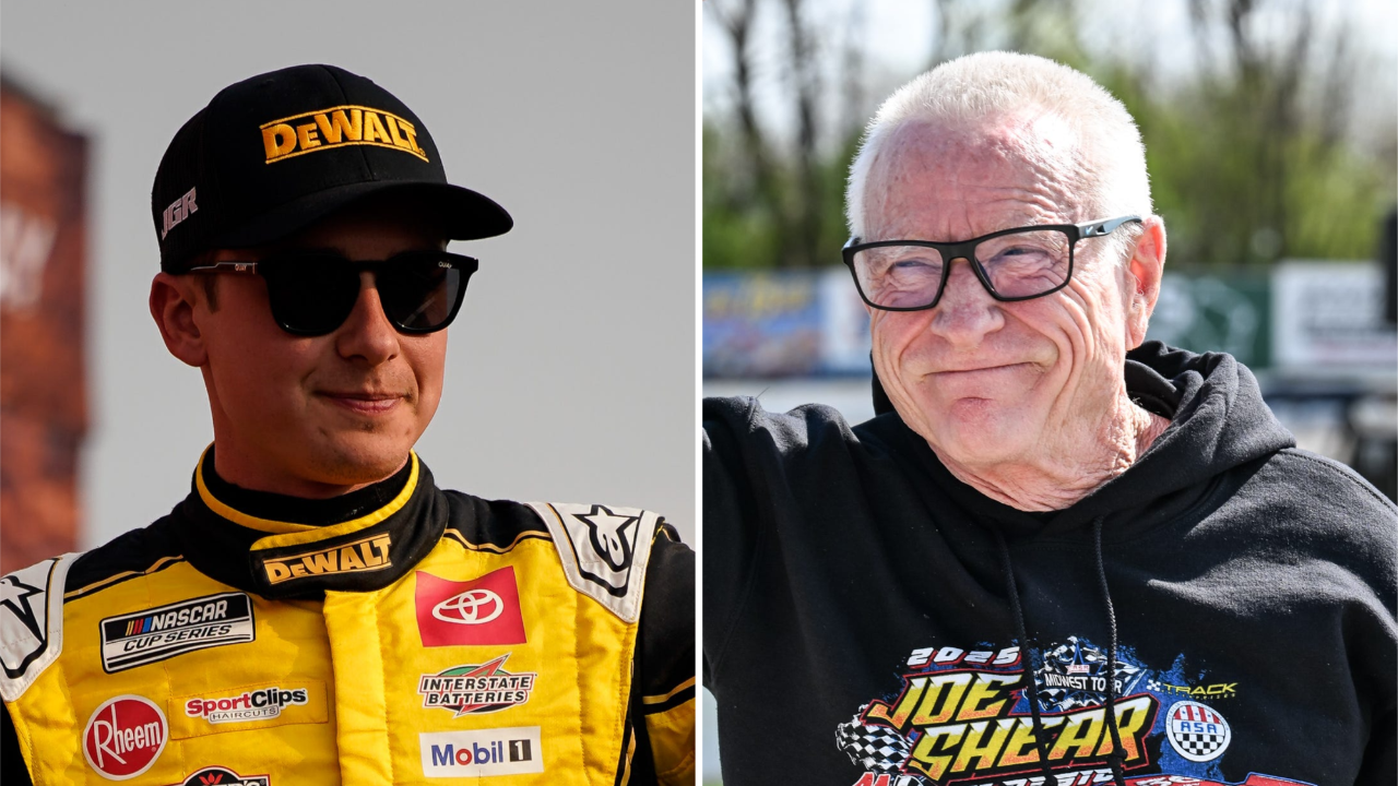 (L-R) NASCAR Cup Series driver Christopher Bell and former driver Mark Martin. © Andrew Nelles / The Tennessean / USA TODAY NETWORK via Imagn Images, © Dave Kallmann / Milwaukee Journal Sentinel / USA TODAY NETWORK via Imagn Images