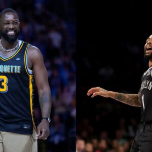 Dwyane Wade(L) and D'Angelo Russell(R)