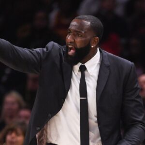 Cleveland Cavaliers center Kendrick Perkins (21) during the second quarter in game four of the 2018 NBA Finals against the Golden State Warriors at Quicken Loans Arena. The Warriors defeated the Cavaliers 108-85 to complete a four-game sweep.