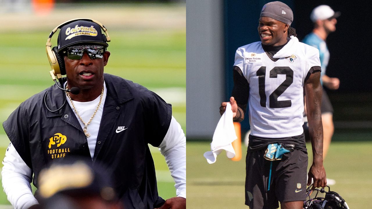 Deion Sanders and Travis Hunter