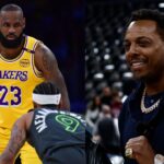 LeBron James (L), Paul Pierce (R)