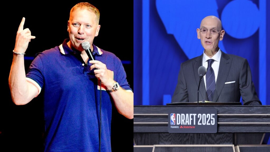 Gary Owen (L), Adam Silver (R)