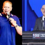 Gary Owen (L), Adam Silver (R)