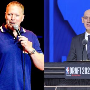 Gary Owen (L), Adam Silver (R)