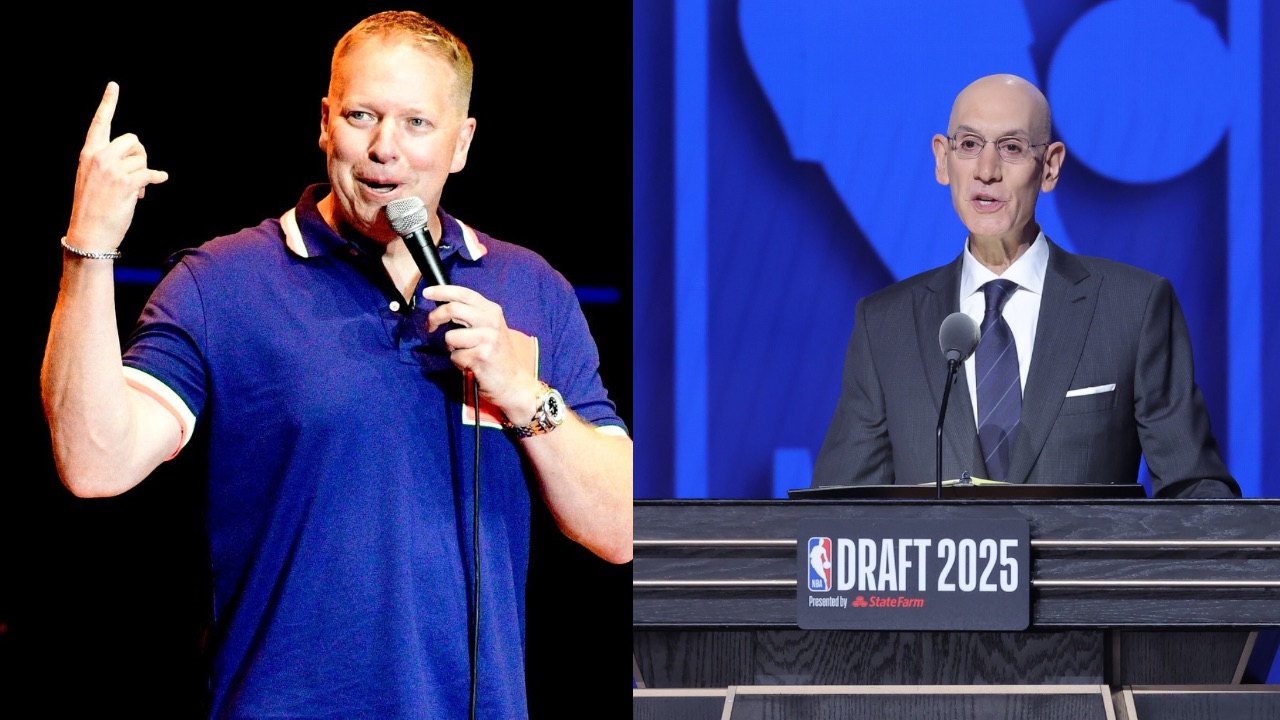 Gary Owen (L), Adam Silver (R)
