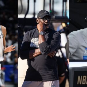 Victor Wembanyama(L), Michael Jordan(Center), and Jamal Crawford(R)