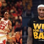 Michael Jordan (L) and Gary Payton II (R)