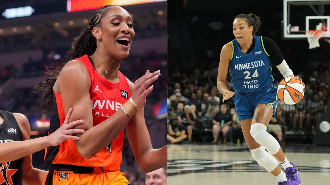 A'Ja Wilson (L), Napheesa Collier (R)