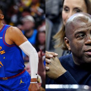 Russell Westbrook (L) and Magic Johnson (R)