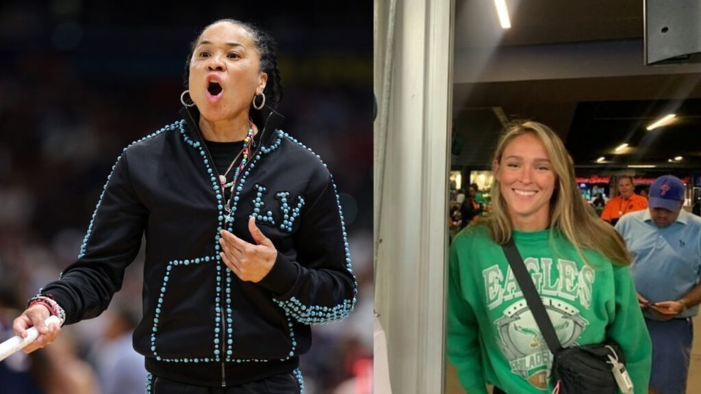 (L) Dawn Staley (R) Kylie Kelce