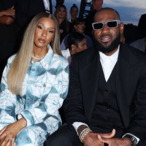 MFW - Louis Vuitton - Front Row Savannah James and her husband Lebron James attend the Louis Vuitton Spring Summer 2024 fashion show during the Paris Fashion Week | Credits- IMAGO / ABACAPRESS
