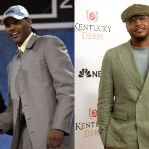 (L) David Stern and Carmelo Anthony (R) Carmelo Anthony