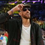 Oklahoma City Thunder Chet Holmgren attends the game between the Dallas Wings and the LA Sparks at the Crypto.com Arena