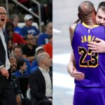 Dan Hurley(L), LeBron James and Luka Doncic(R)