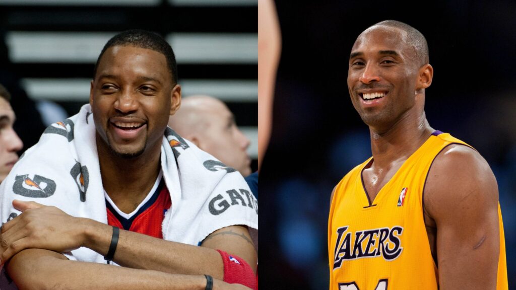 Tracy McGrady (L) and Kobe Bryant (R)