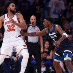 Karl-Anthony Towns and Anthony Edwards